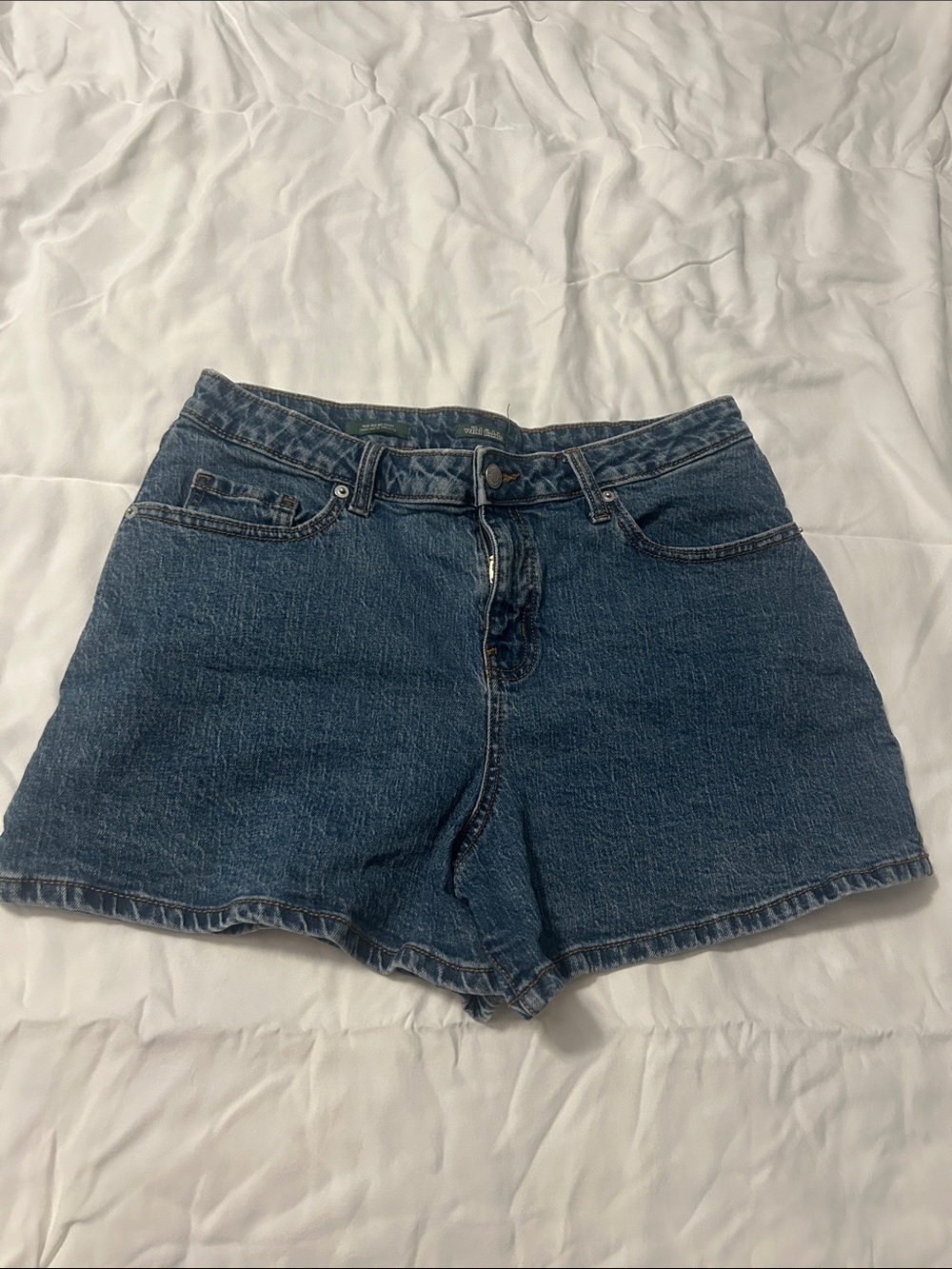 wild fable Dark Blue High-Rise Denim Shorts